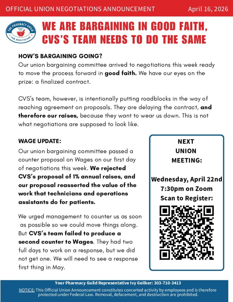 thumbnail of April Redlands’s bargaining flyer